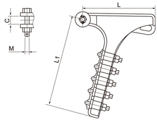 35kV Al Alloy Bolt Type Electrical Strain Relief Clamp 0