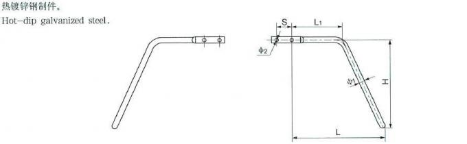 ISO9001 110kV Arcing Horn Electric Power Fitting 0