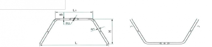 ISO9001 110kV Arcing Horn Electric Power Fitting 1