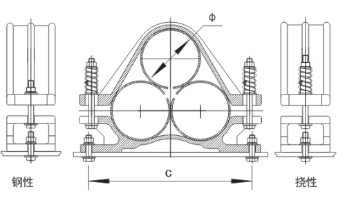 LJ High Voltage Hole Distance 380 HV Cable Clamp 1